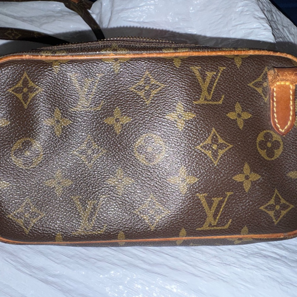 Authentic Louis Vuitton Brown Monogram Crossbody Bag